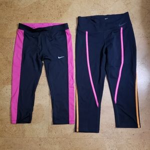 Nike Dri-Fit Black Cropped Leggings  Bundle Woman's S
